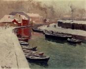 弗里茨 陶洛 : A Snowy Harbo